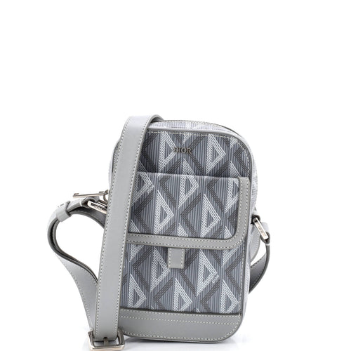 Hit the Road Messenger Bag CD Diamond Coated Canvas and Leather