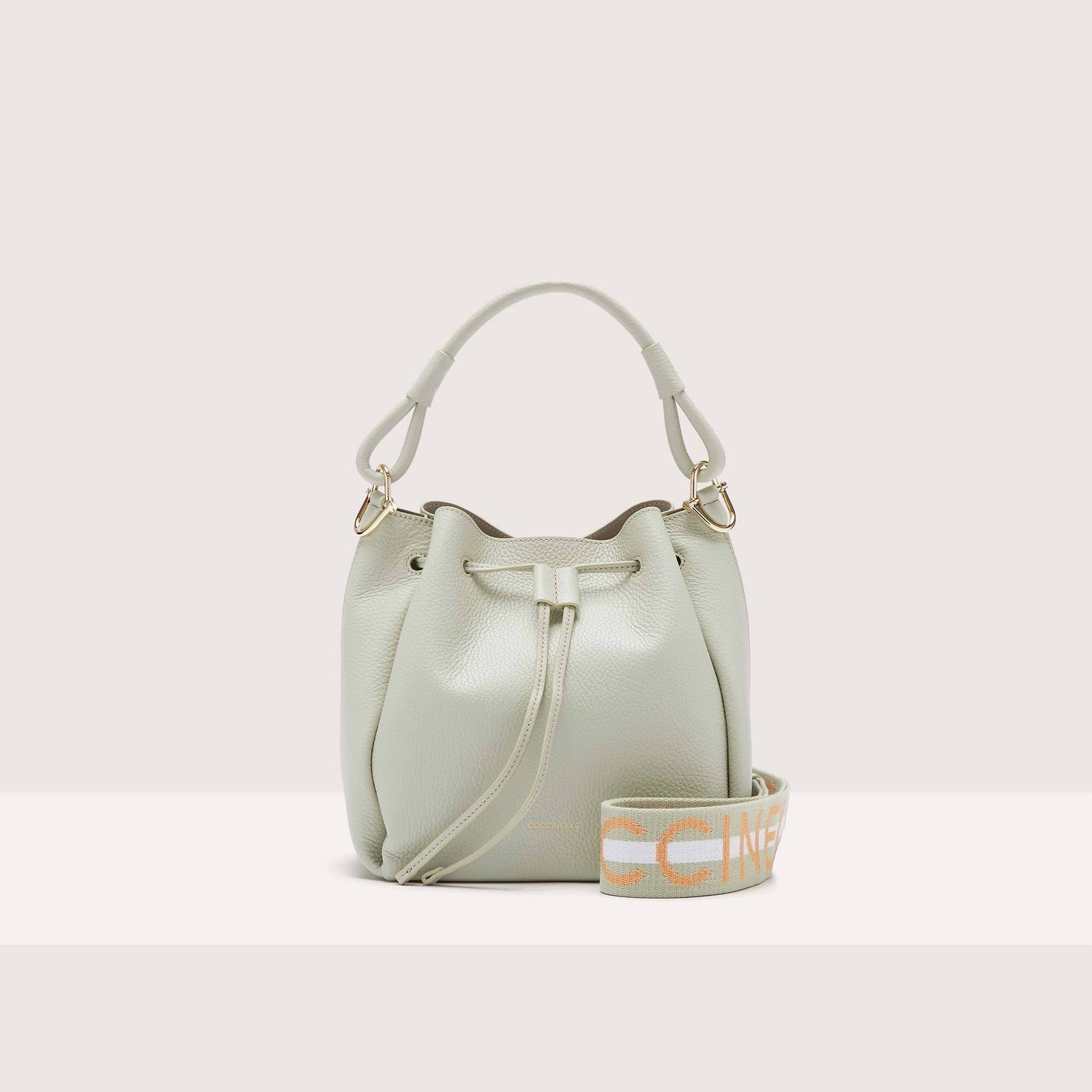 Coccinelle Grained Leather Bucket Bag Eclyps Small