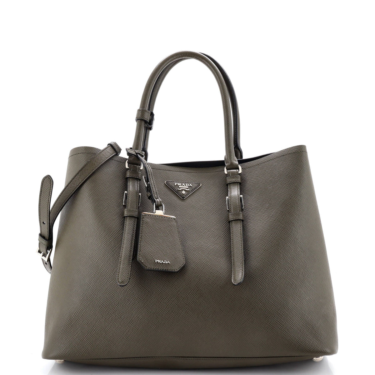 Prada PRADA Cuir Double Tote Saffiano Leather Large