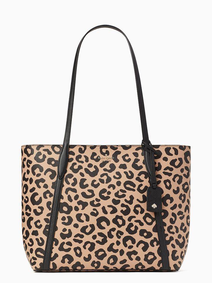 Kate Spade Au cara graphic leopard large tote