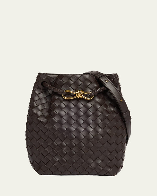 Nappa Leather Crossbody Bucket Bag
