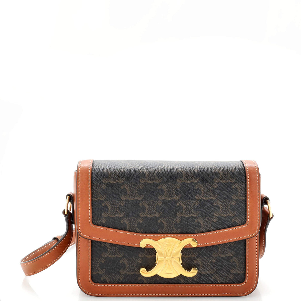 Celine CELINE Triomphe Shoulder Bag Triomphe Coated Canvas Teen