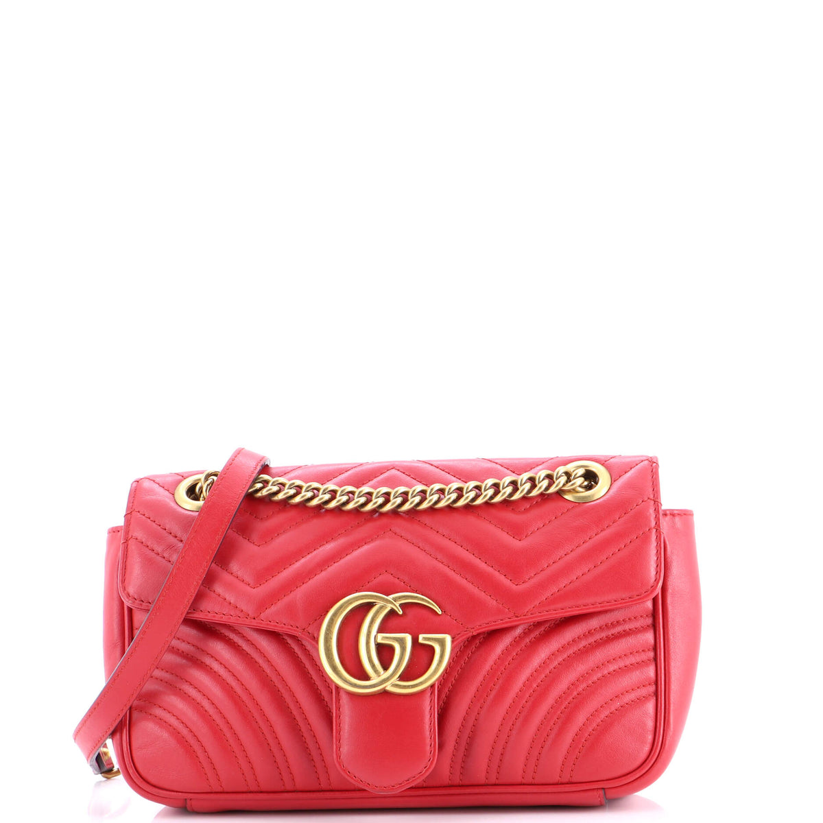 Gucci GUCCI GG Marmont Flap Bag Matelasse Leather Medium