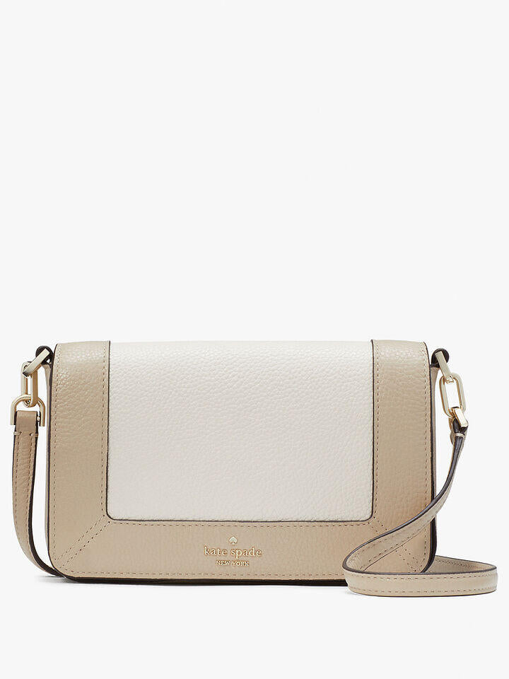 Kate Spade Au Lena Colorblock Pebbled Leather Small Flap Crossbody