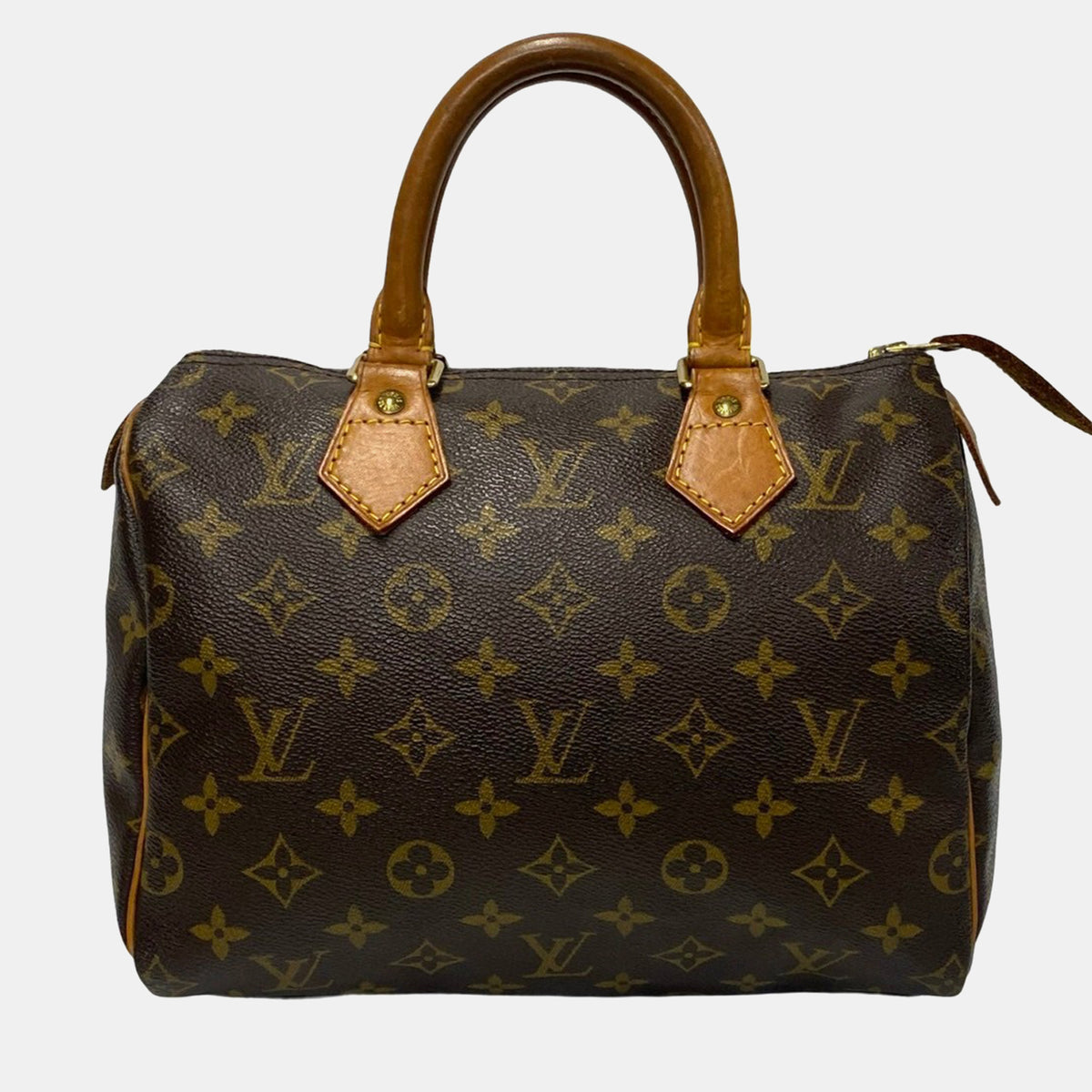 Louis Vuitton Brown Canvas Speedy 25 Satchel Bag