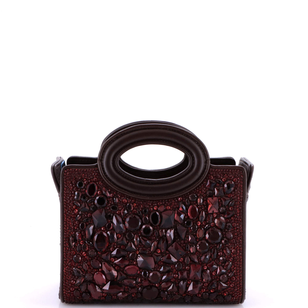 Valentino VALENTINO GARAVANI Le Troisieme Tote Crystal Embellished Leather Mini