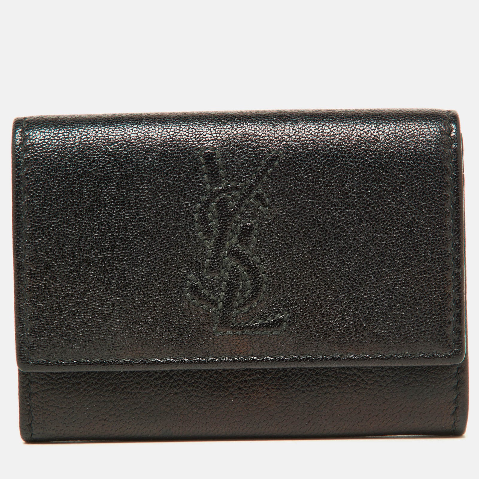 Yves Saint Laurent Black Leather Card Case