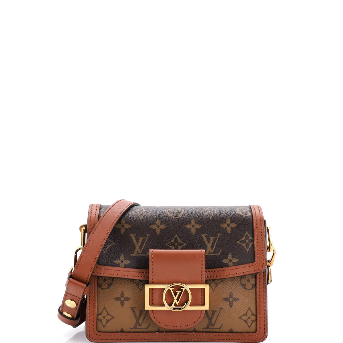 Louis Vuitton Dauphine Shoulder Bag Reverse Monogram Canvas Mini