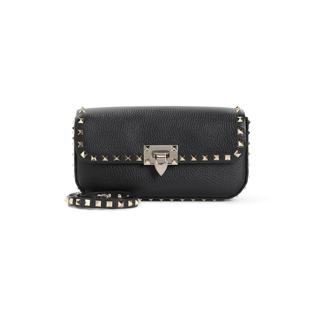 Valentino Garavani Women's Rockstud Medium Shoulder Bag in Black | Size UNICA | 5W0B0Q70VSF