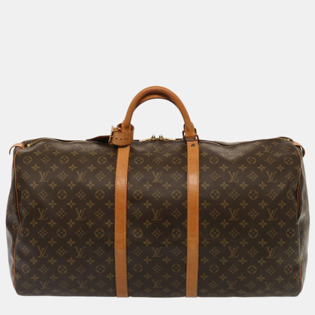 Louis Vuitton Brown Canvas Keepall 60 travel bag