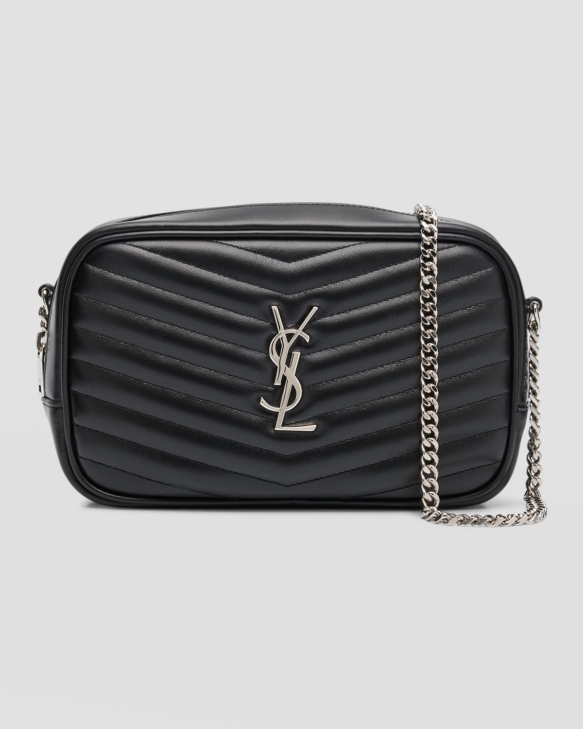 Saint Laurent Lou Mini YSL Camera Bag in Smooth Quilted Leather