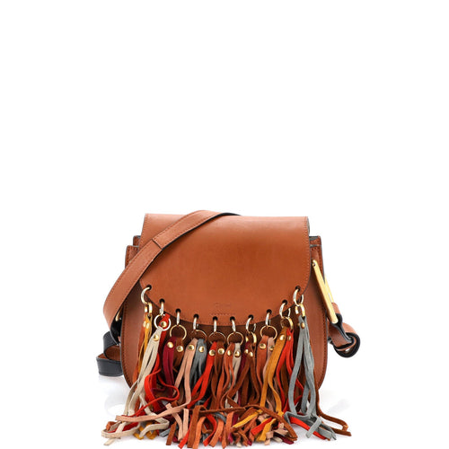CHLOE Multicolor Fringe Hudson Bag Leather Small