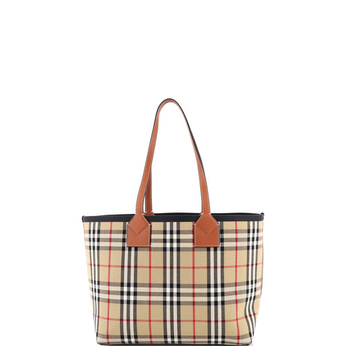 London Tote Vintage Check Canvas Small