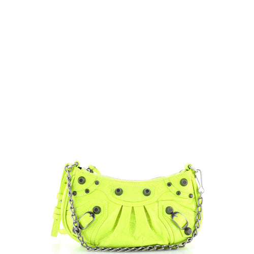 Le Cagole Giant Studs Shoulder Bag Leather Mini