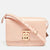 Peach Pink Leather Small TB Shoulder Bag