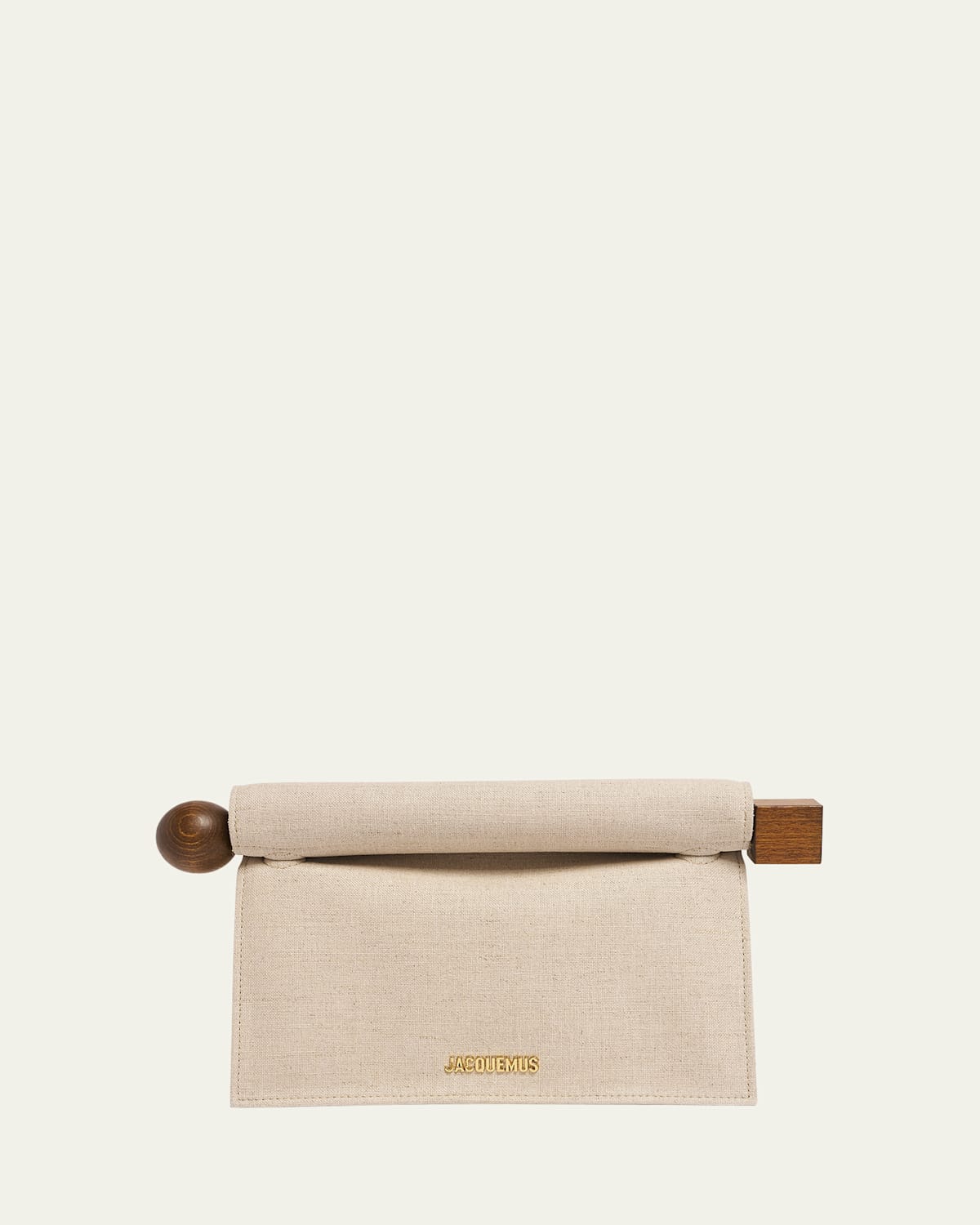 Jacquemus La Rond Carr?? Linen Clutch Bag