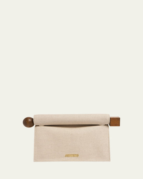 La Rond Carr?? Linen Clutch Bag