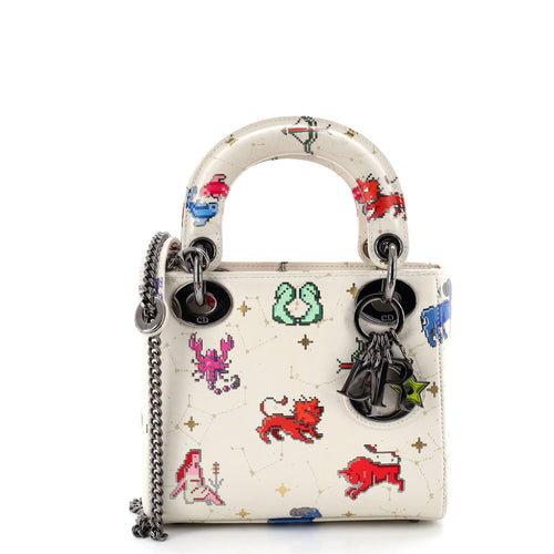 Lady Dior Bag Pixel Zodiac Printed Calfskin Mini