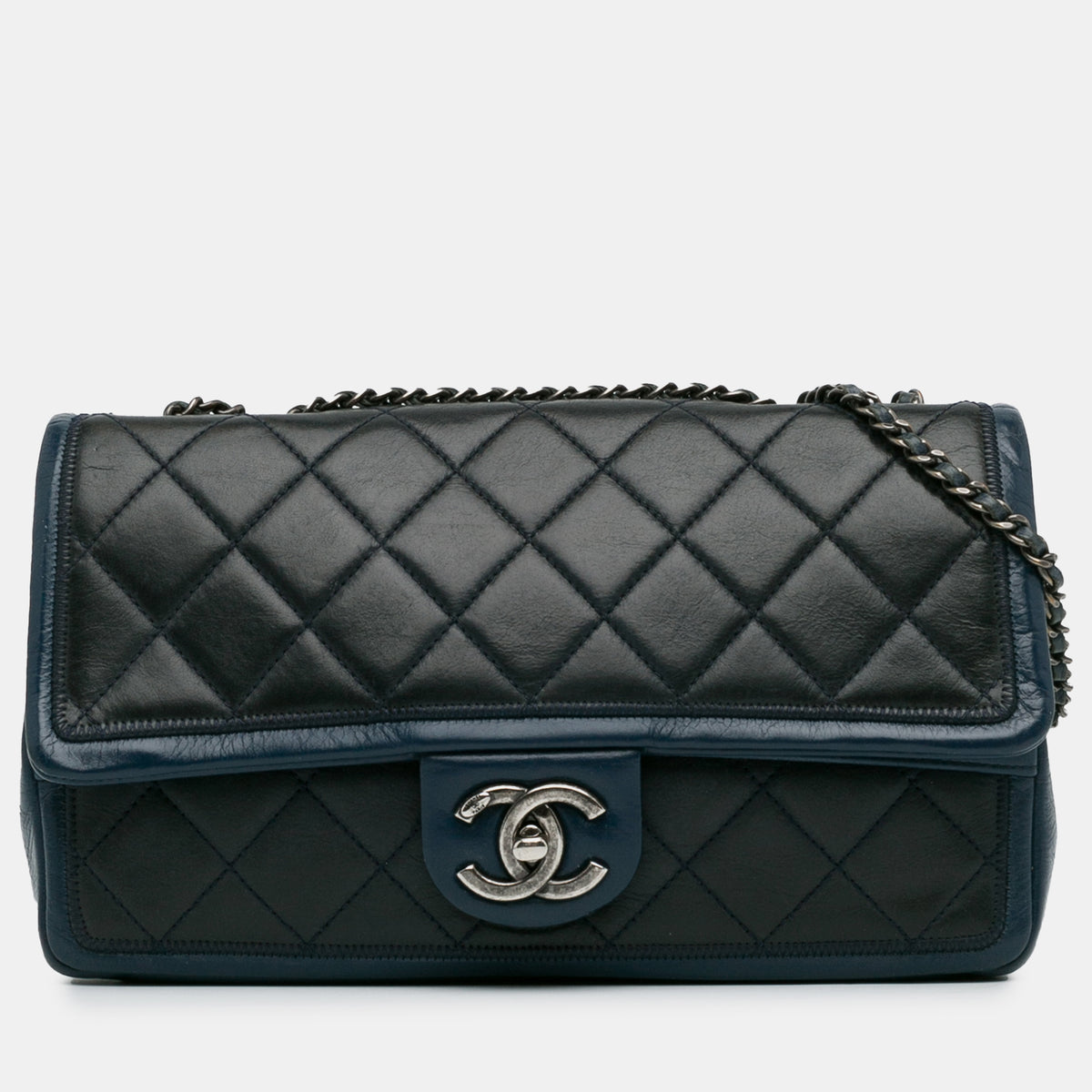 Chanel Medium Bicolor Lambskin Graphic Flap