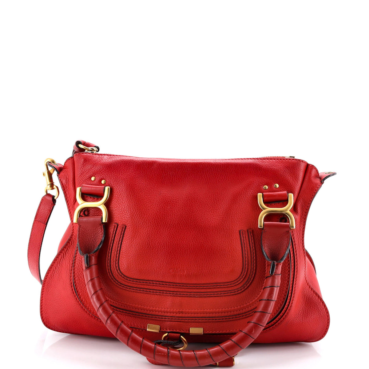 Chloe CHLOE Marcie Satchel Leather Medium