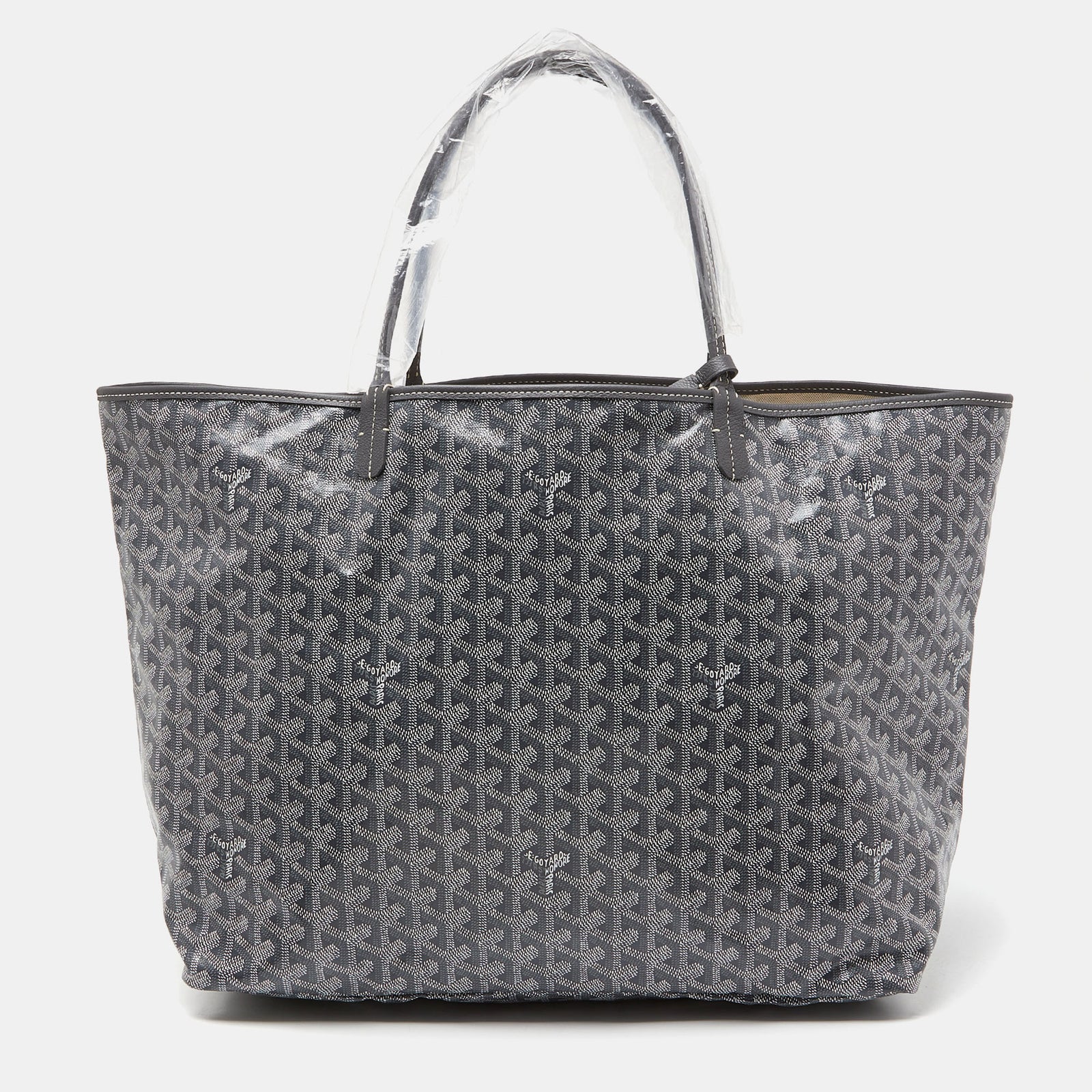 Goyard Grey Goyardine Coated Canvas and Leather Saint Louis GM Tote