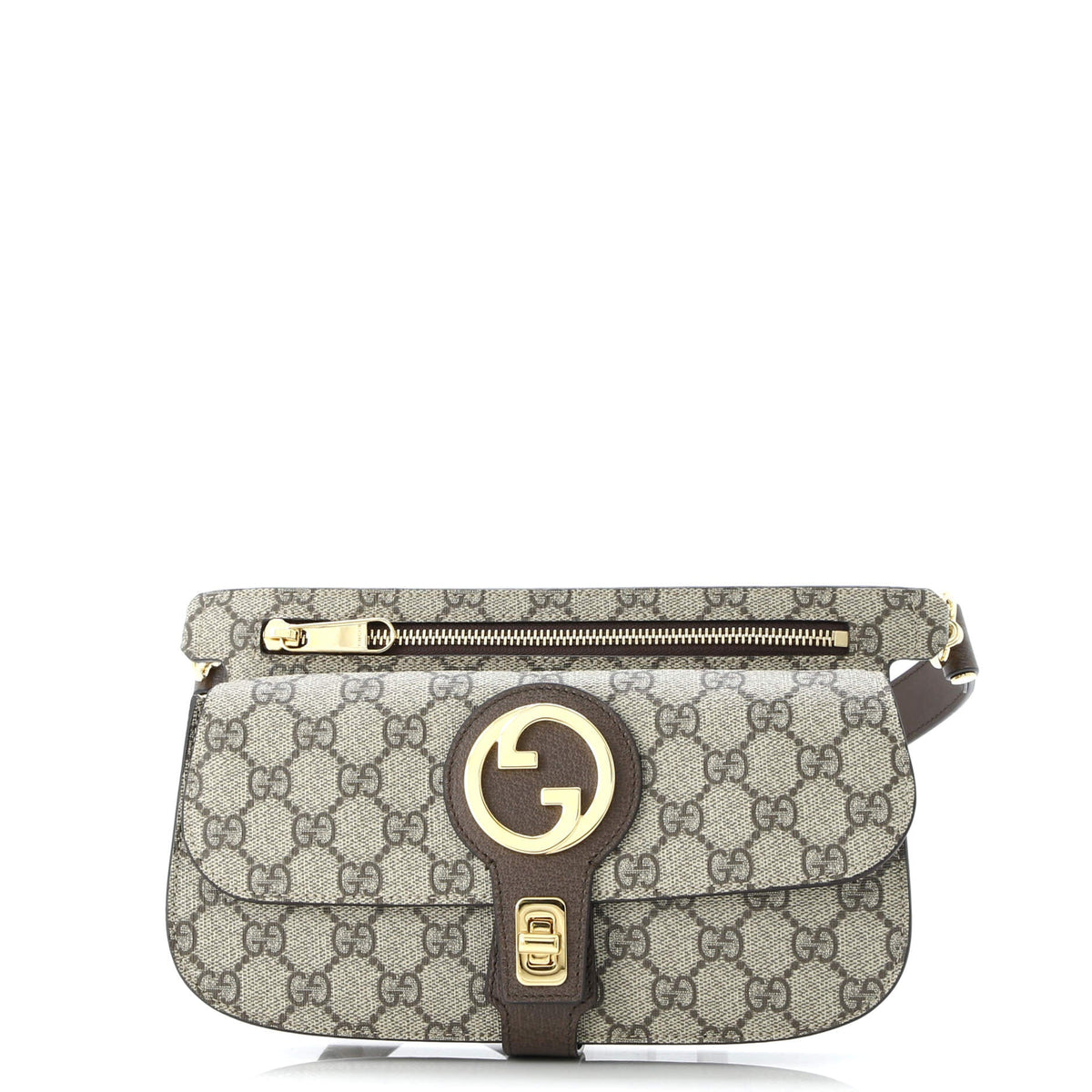 Gucci GUCCI Blondie Flap Pocket Belt Bag GG Coated Canvas