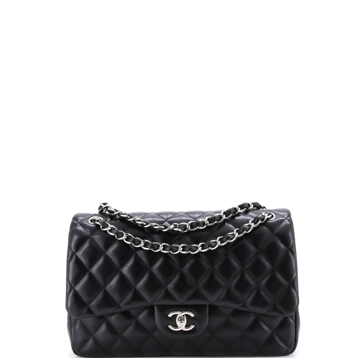 Chanel CHANEL Classic Double Flap Bag Quilted Lambskin Jumbo