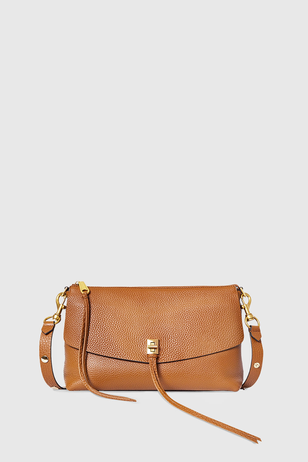 Rebecca Minkoff Darren Top Zip Crossbody Bag In Brown
