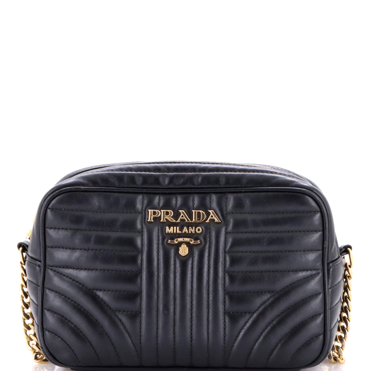 Prada PRADA Camera Bag Diagramme Quilted Leather Small