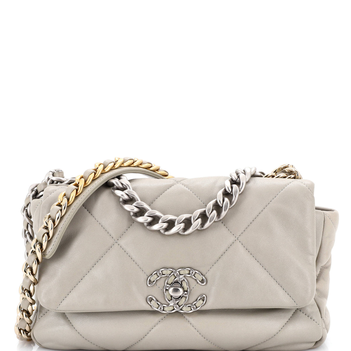 Chanel CHANEL 19 Flap Bag Quilted Leather Medium