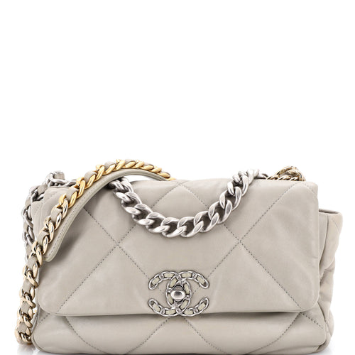 CHANEL 19 Flap Bag Quilted Leather Medium