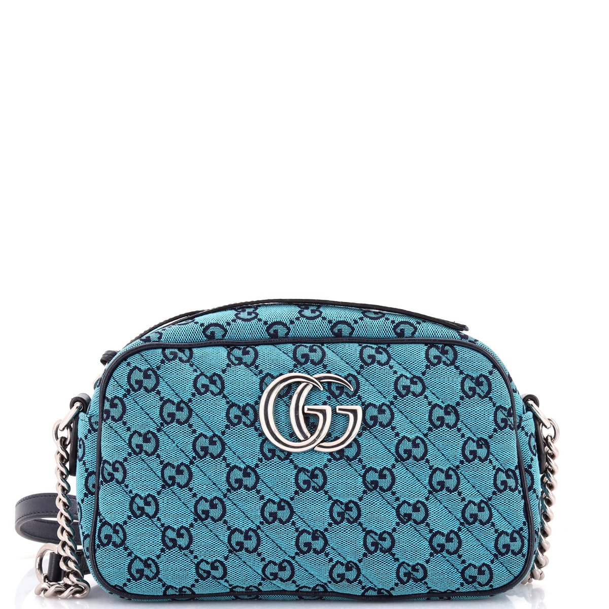 Gucci GUCCI GG Marmont Shoulder Bag Diagonal Quilted GG Canvas with Leather Small