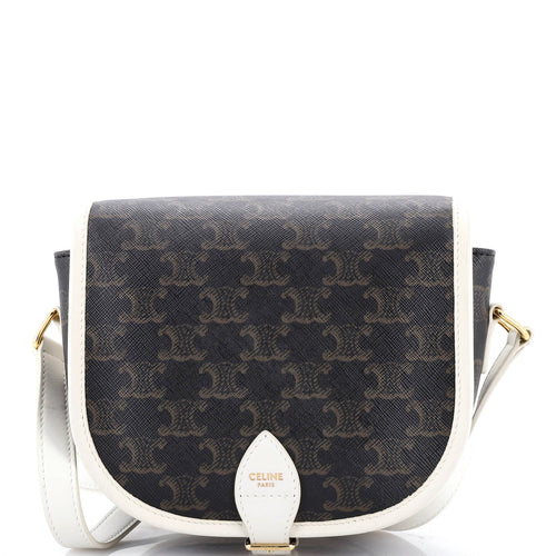 CELINE Folco Bag Triomphe Coated Canvas Medium
