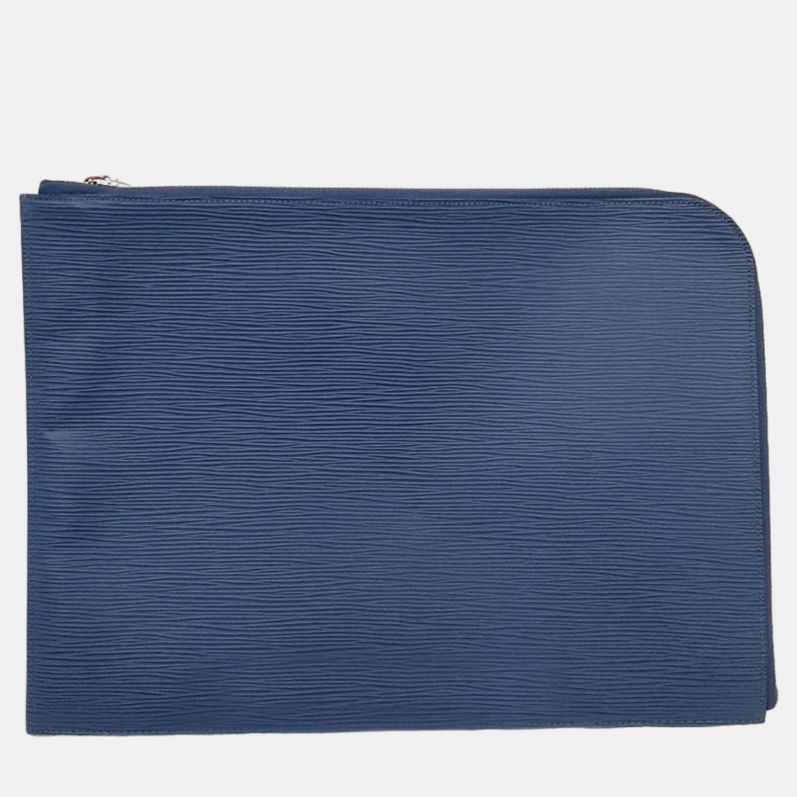 Louis Vuitton Blaue Pochette Jour GM-Clutch aus Epi-Leder