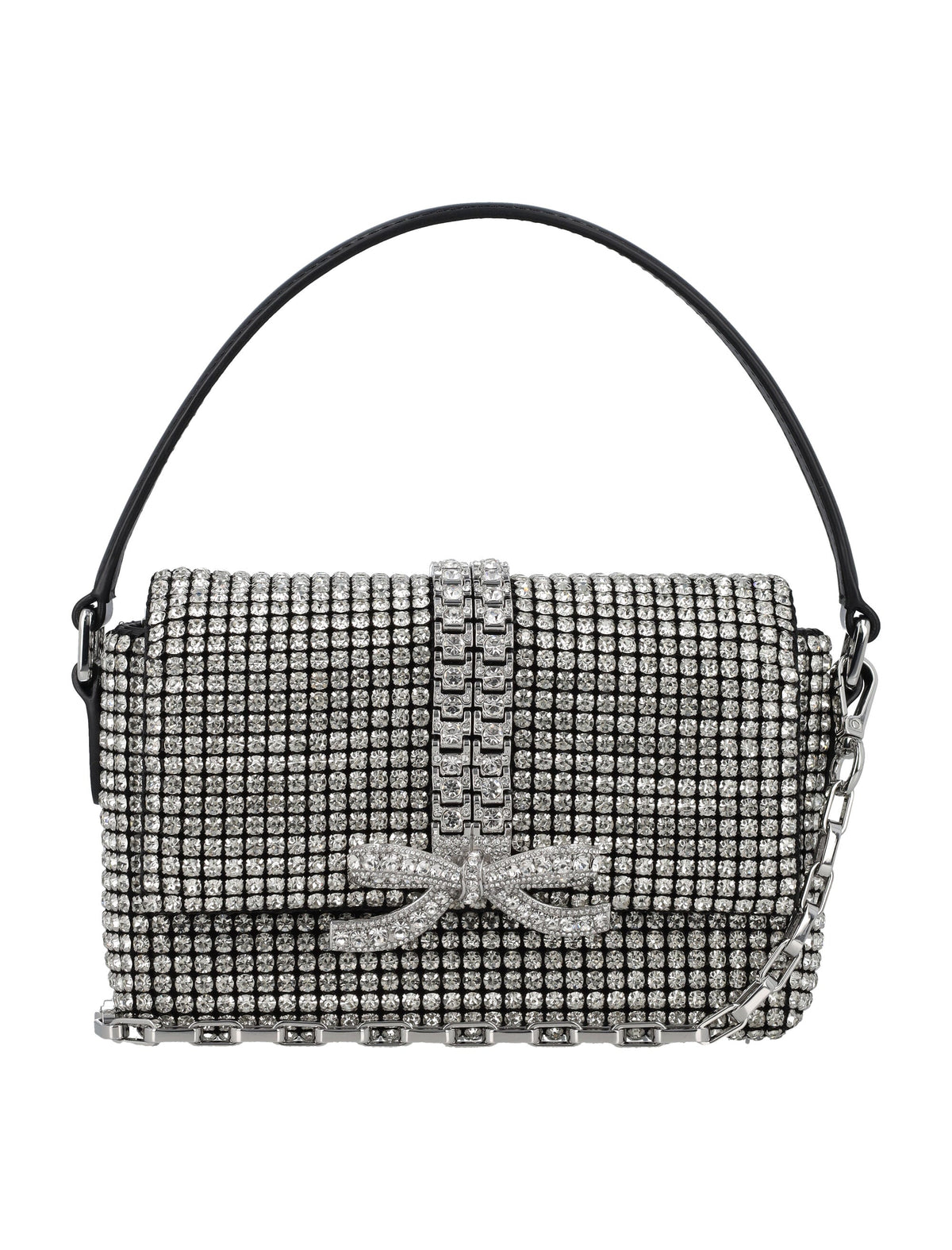 Self-Portrait Women's Rhinestone Micro Bag in Silver | 24APF24311SSIL Color SILVER