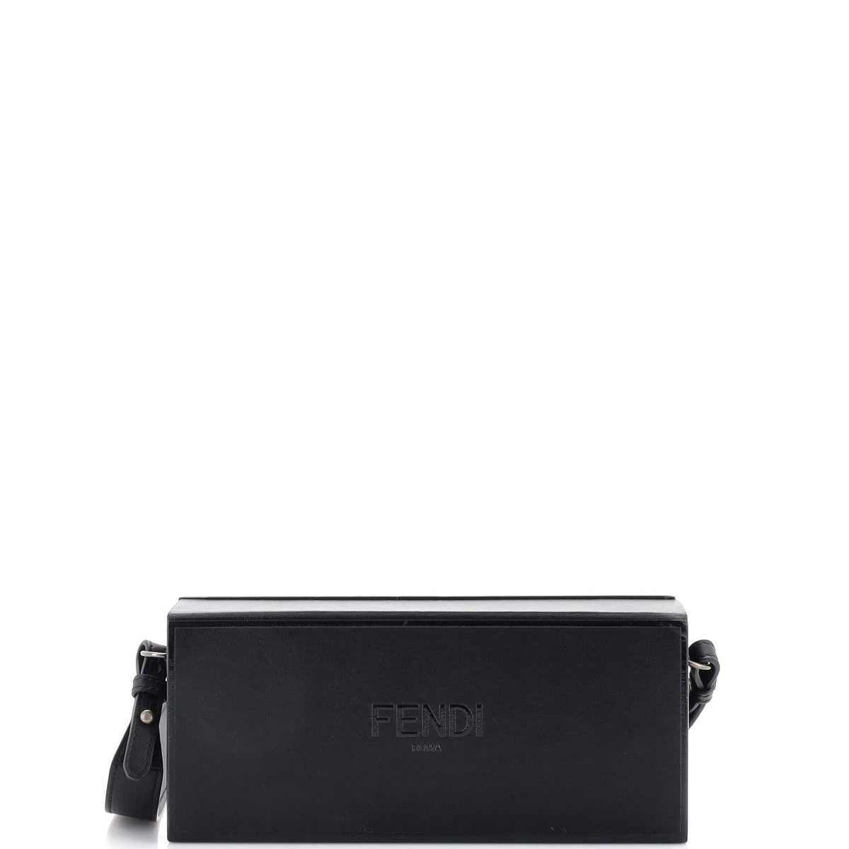 Fendi FENDI Logo Horizontal Box Crossbody Bag Leather