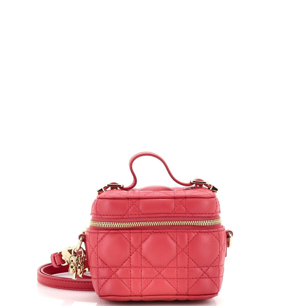 Christian Dior Lady Dior Vanity Case Cannage Quilt Lambskin Micro