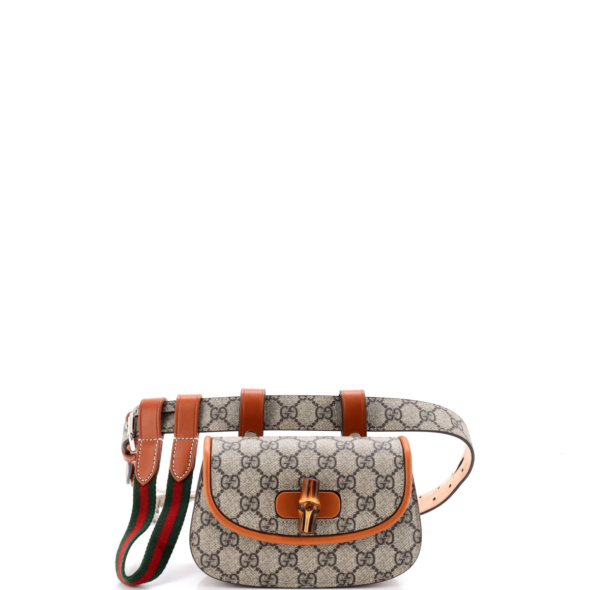 Gucci GUCCI Bamboo 1947 Belt Bag GG Coated Canvas Mini