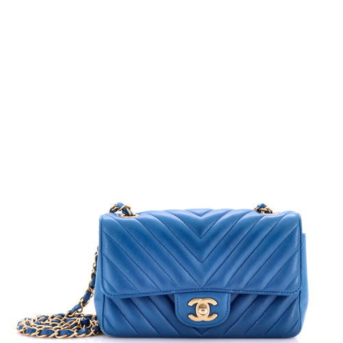 CHANEL Classic Single Flap Bag Chevron Lambskin Mini