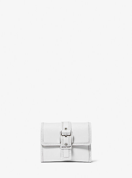 Michael Kors MK Colby Small Leather Tri-Fold Wallet - White - Michael Kors