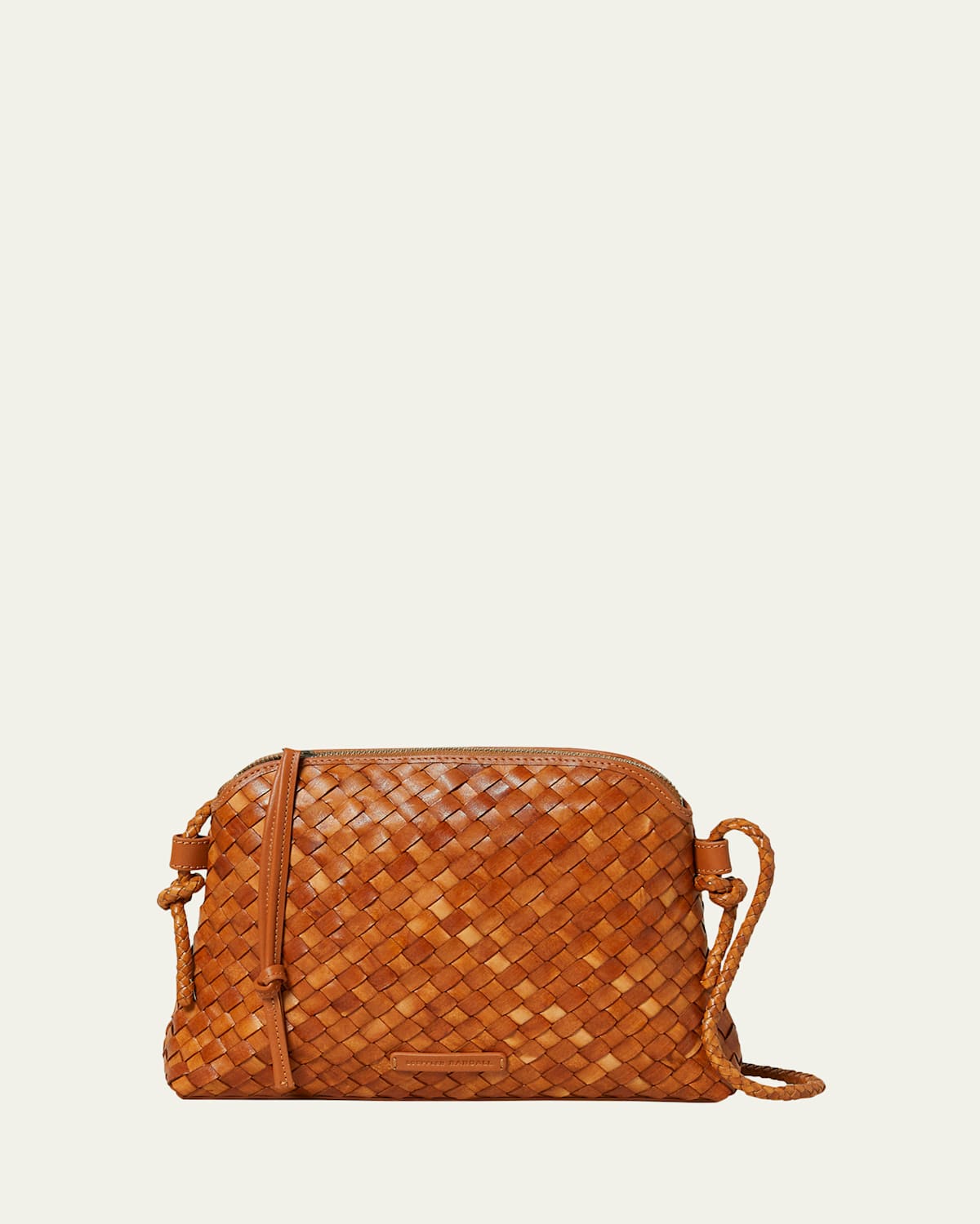 Loeffler Randall Mallory Zip Woven Leather Crossbody Bag