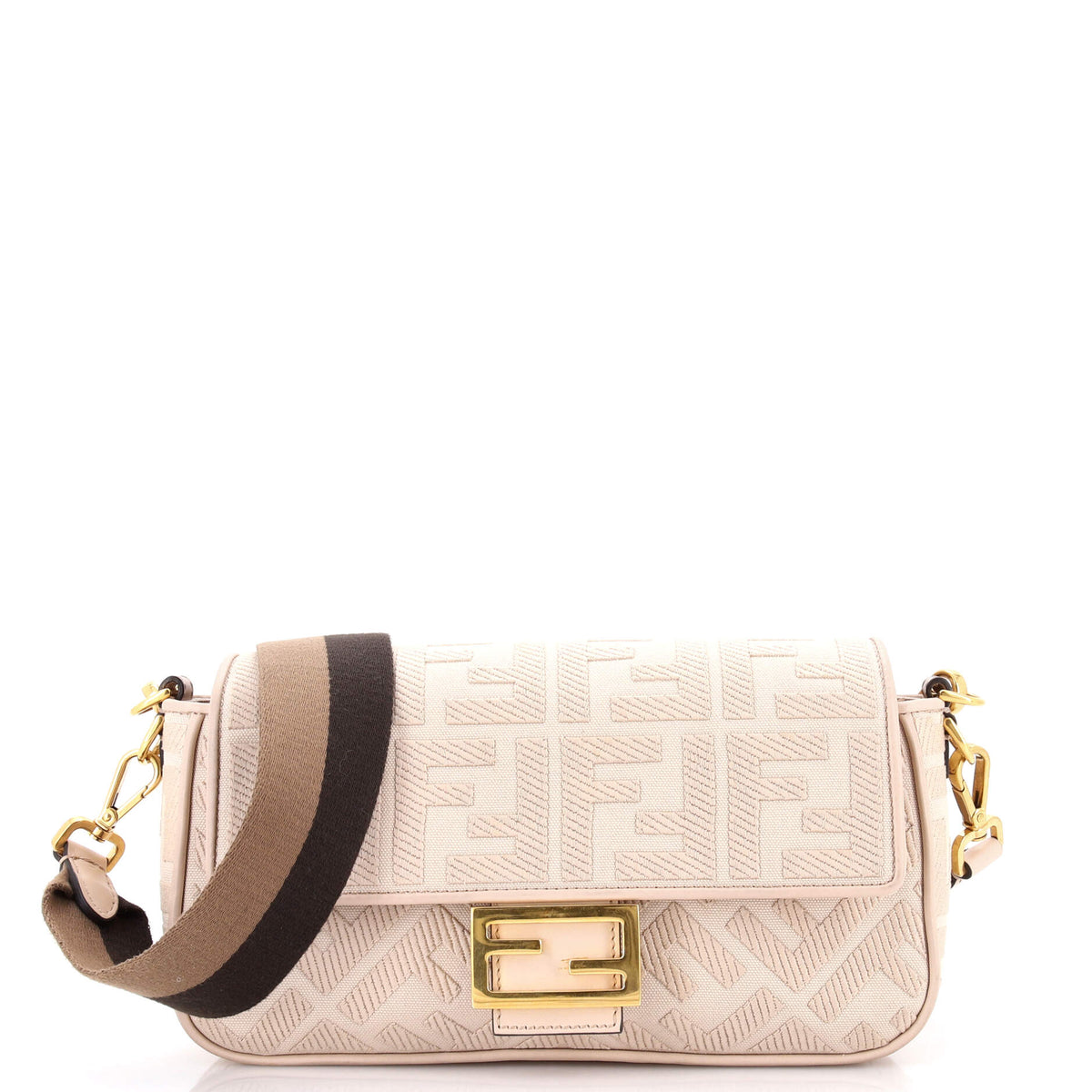 Fendi FENDI Baguette NM Bag Zucca Embroidered Canvas Medium