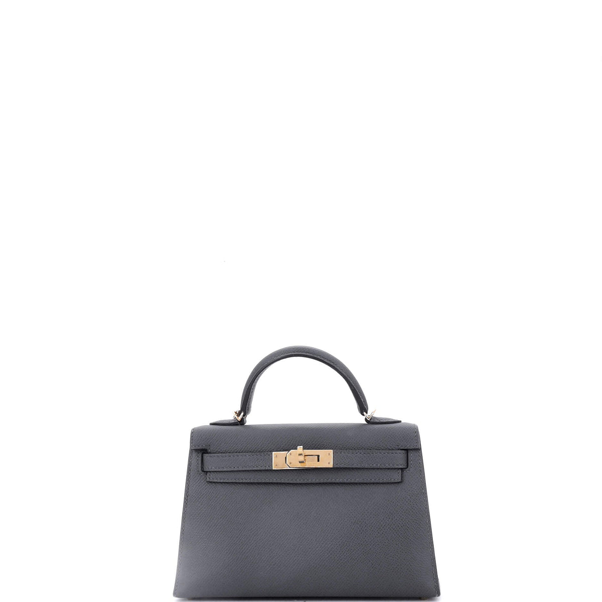 Herm?s Kelly Mini II Bag Grey Epsom with Permabrass Hardware 20