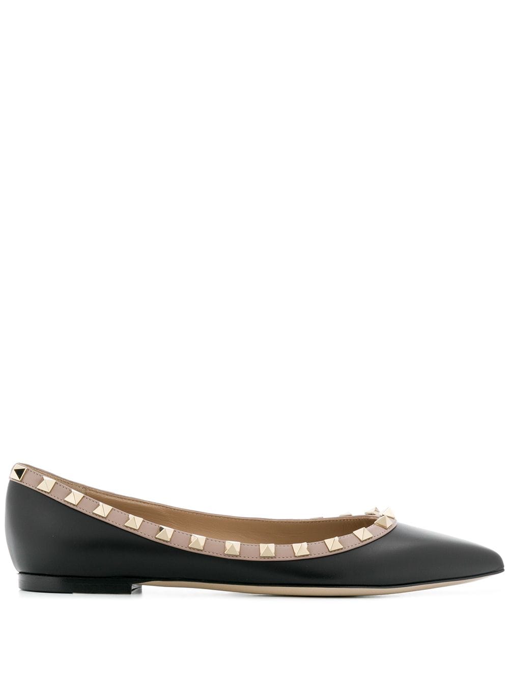 Valentino Garavani Women's Rockstud Leather Ballets in Black | Size IT 36 | 5W2S0403VODN91