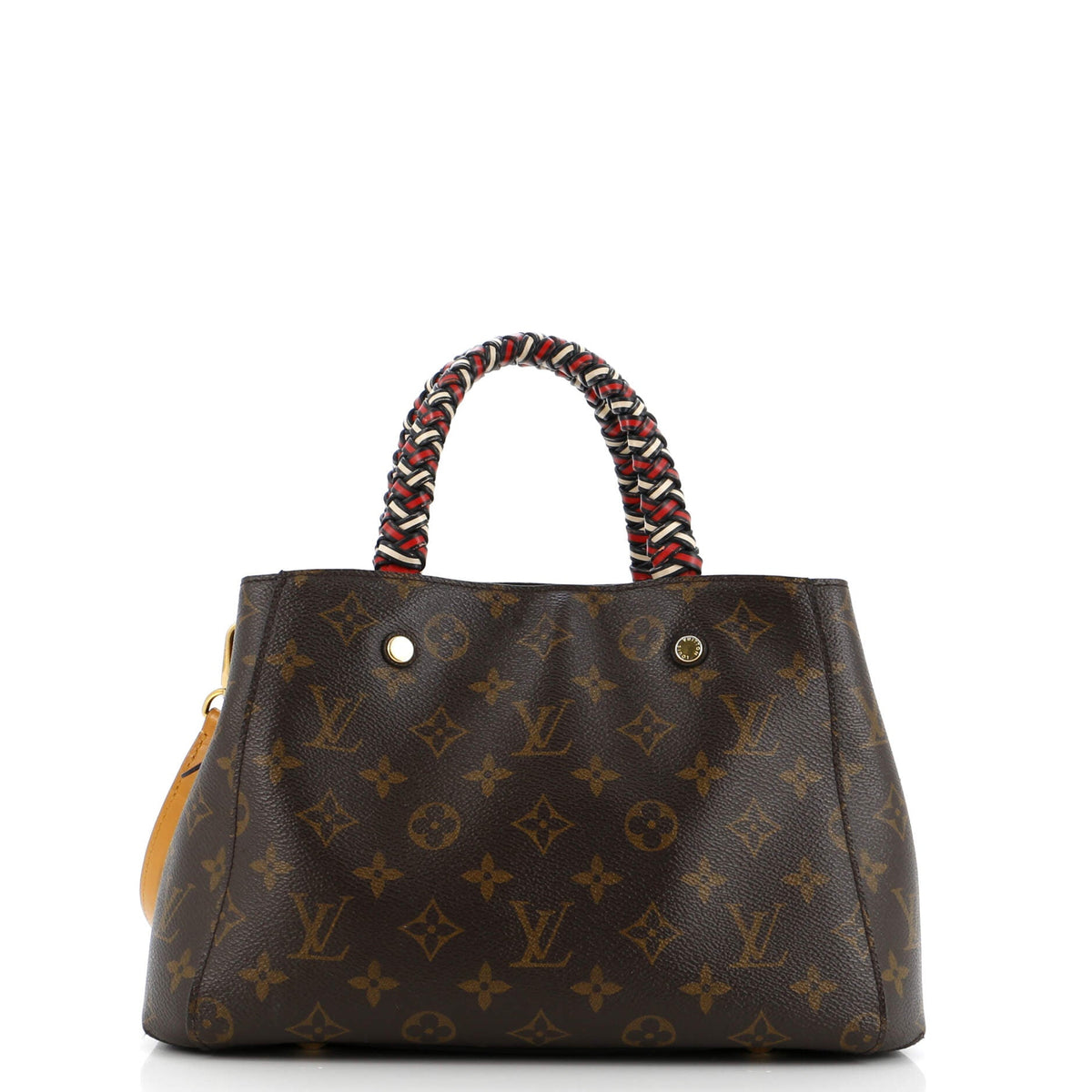 Louis Vuitton Braided Handle Montaigne Handbag Monogram Canvas BB
