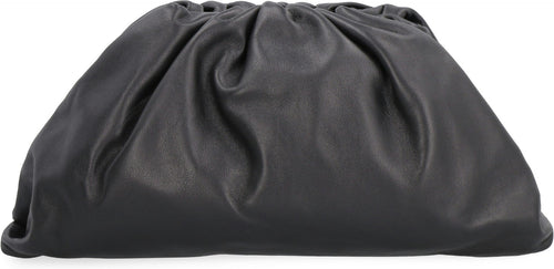 Women's Pouch Leather Clutch in Black | 576227VCP40 Color 1229