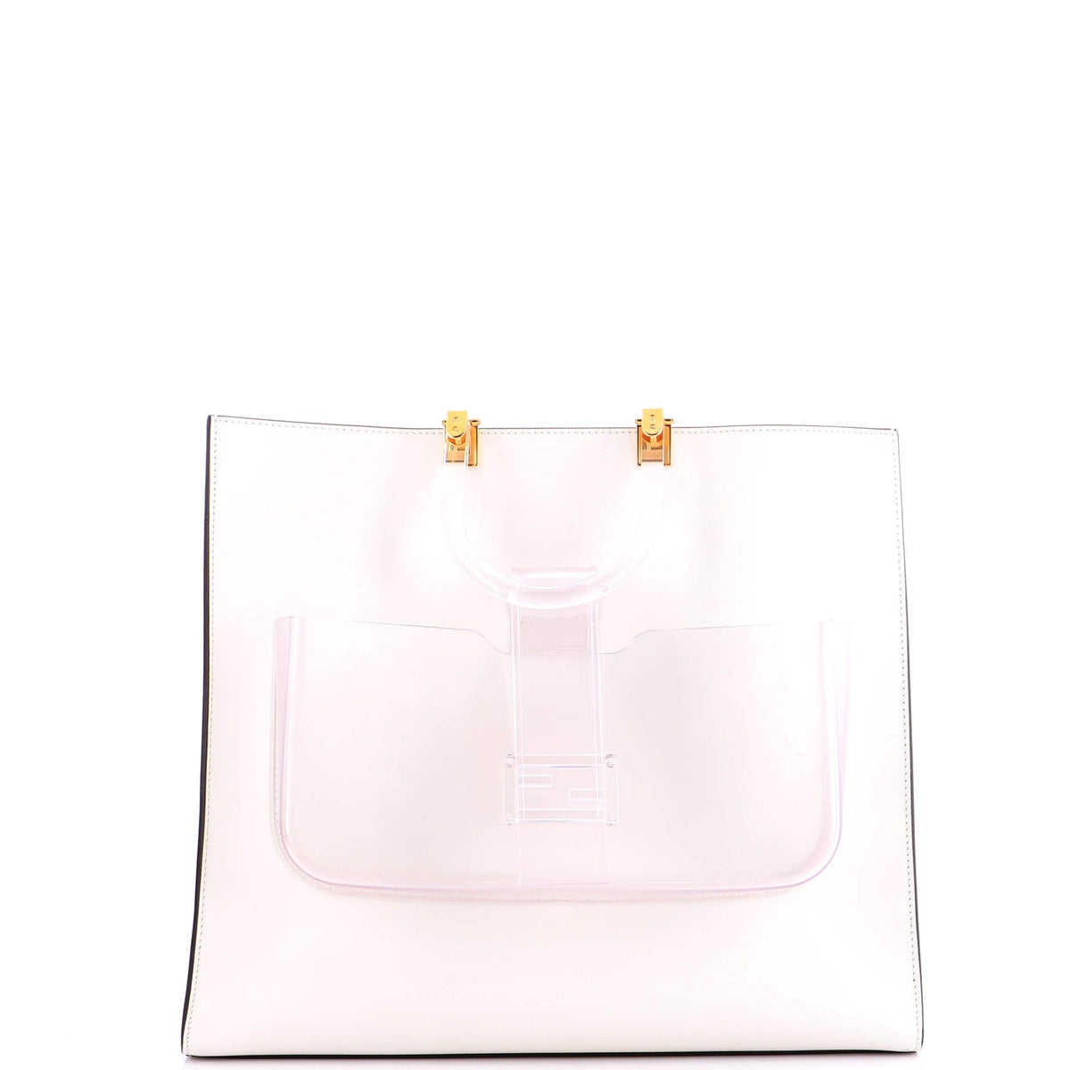 Fendi FENDI Sunshine Pocket Shopper Tote Leather with PVC Large