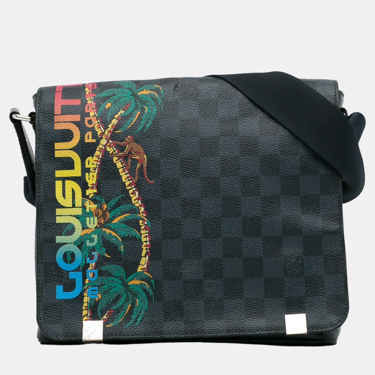 Louis Vuitton Black Damier Cobalt Jungle District Messenger PM