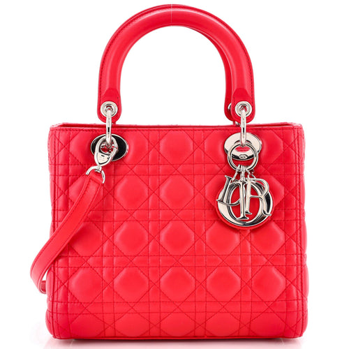 Lady Dior Bag Cannage Quilt Lambskin Medium