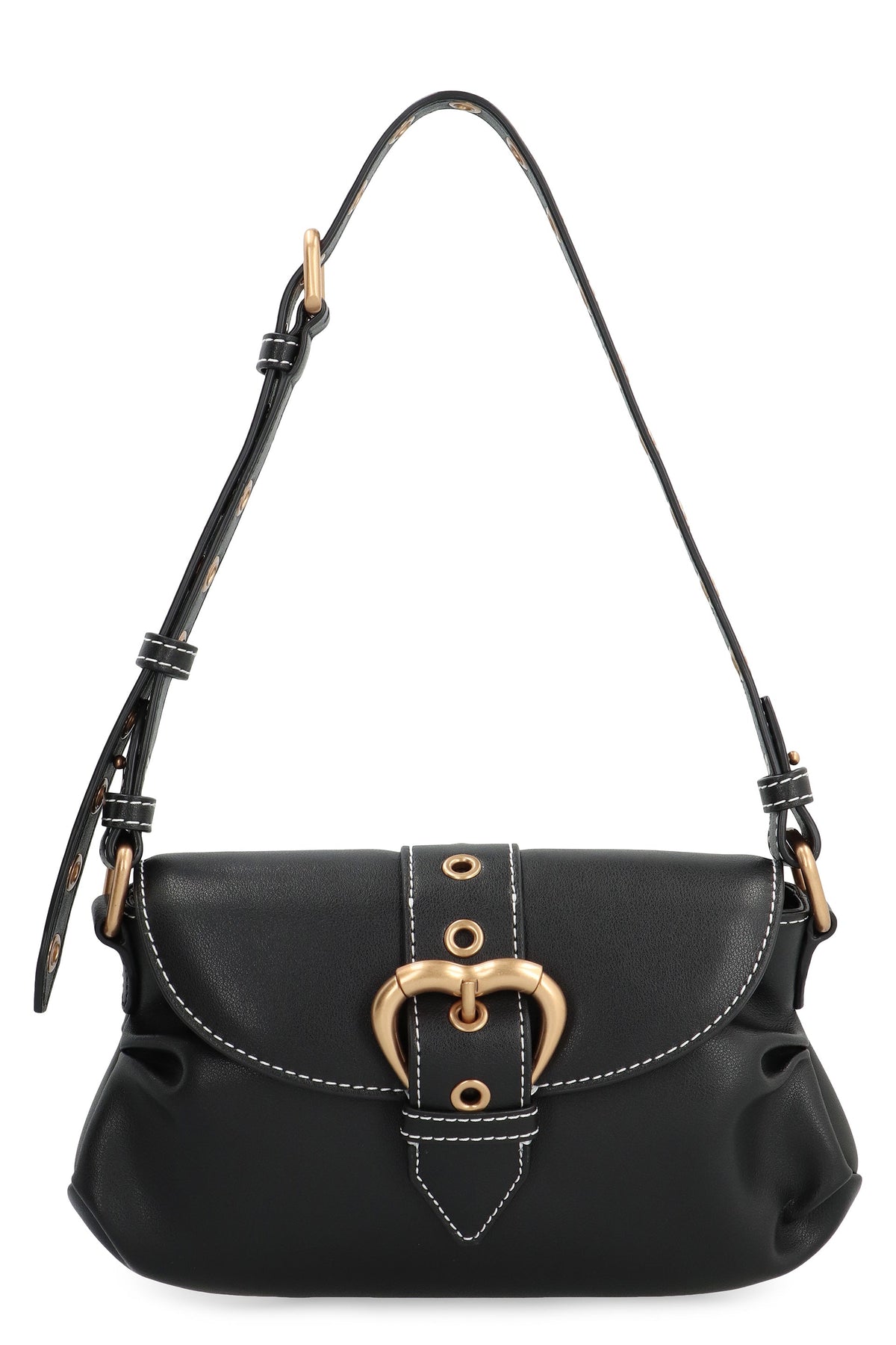 Pinko Women's Jolene Piccola Leather Shoulder Bag in Black | 102802A1W9 Color Z99Q